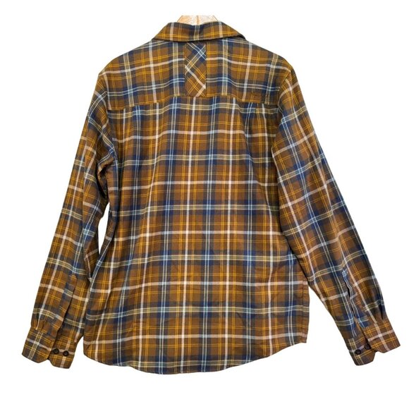 Marmot Mens Marmot Plaid Button-Up Shirt Medium Yellow Brown - Picture 9 of 14